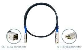 Кабель/ QNAP CAB-SAS10M-8644-8088 Mini SAS external cable (SFF-8644 to
