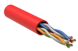 ITK Каб. в. п. U/UTP кат. 5E 4х2х24AWG solid LSZH 305м крас.