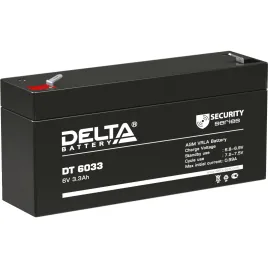 Батарея DELTA серия DT, DT 6033, напряжение 6В, емкость 3.3Ач (разряд