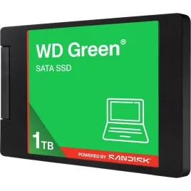 Твердотельный накопитель/ WD SSD Green, 1.0TB, 2.5" 7mm, SATA3, QLC, R/W 545/385MB/s, IOPs н.д./н.д., TBW н.д., DWPD н.д. (12 мес.)