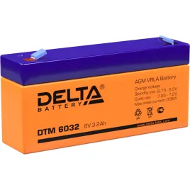 Батарея DELTA серия DTM, DTM 6032, напряжение 6В, емкость 3.2Ач (разря