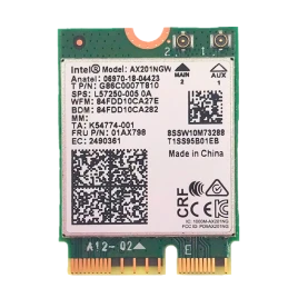 Плата сетевого контроллера/ Intel Wi-Fi 6 AX201, 2230, 2x2 AX+BT,...