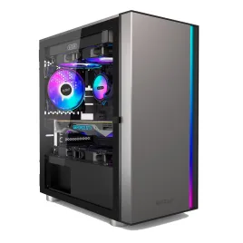 Корпус без блока питания/ Case PCCooler LM300 ARGB BK, Mini-Tower, TG, 1x120mm ARGB, 1xUSB-A 3.0 + 2xUSB-A 2.0, mATX, mITX Black
