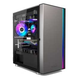 Корпус без блока питания/ Case PCCooler LM300 ARGB BK, Mini-Tower, TG,