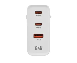 Сетевое З/У GoPower GPQC10 1USB+2Type-C 65W QC3.0 GAN белый