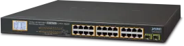коммутатор/ PLANET 24-Port 10/100/1000T 802.3at PoE + 2-Port 1000SX SF