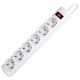 Сетевой фильтр Defender DFS 155 5 м, белый, 6 розеток/ Surge Protector