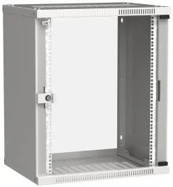Шкаф LINEA WE 15U 600x450мм дверь стекло серый