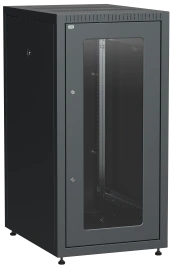 ITK LINEA E 24U 600х800мм стекл. пер. дв. задн. метал. чер.