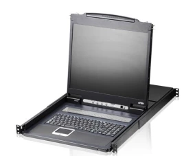 8-портовый KVM-переключатель с ЖК-дисплеем 19'' Slideaway/ SINGLE RAIL 8P PS/2-USB...