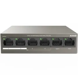 Коммутатор/ Tenda  6-Port 10/100M Desktop Switch with 4-Port PoE