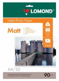 Фотобумага Lomond 0102029 A4/90г/м2/25л./белый матовое для струйной пе