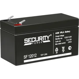Батарея SECURITY FORCE серия SF, SF 12012, напряжение 12В, емкость 1.2