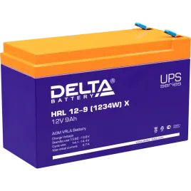 Батарея DELTA серия HRL-X, HRL 12-9 X, напряжение 12В, емкость 9Ач (ра