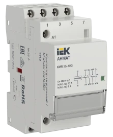 ARMAT Контактор модульный KMR 25А 24В AC/DC 4НЗ IEK