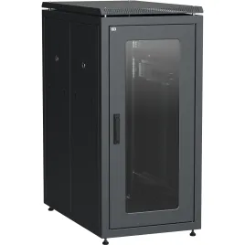 ITK Шкаф сетевой 19" LINEA N 28U 600х1000 мм стеклянная передняя дверь