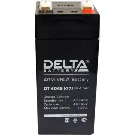 Батарея DELTA серия DT, DT 4045 (47mm), напряжение 4В, емкость 4.6Ач (
