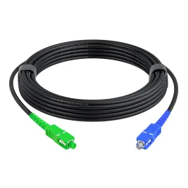 GCR PRO Патч-корд оптический 1.5m переходной SC/APC - SC/UPC Simplex одномодовый SM 9/125, LSZH, черный