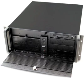 Серверный корпус/ RMC-4S, 4U with fans, steel door, full height 7 slot