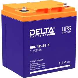 Батарея DELTA серия HRL-X, HRL 12-26 X, напряжение 12В, емкость 28Ач (