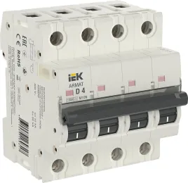 ARMAT Авт. выкл. M10N 4P D 4А IEK
