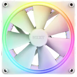 Кулер для корпуса ПК/ Case Cooler NZXT F140 RGB Duo (140x140x25mm, 4-pin PWM, RGB, 84.75CFM, 36dBA, 1800RPM, White)