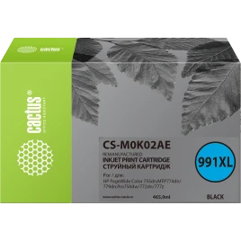 Картридж струйный Cactus CS-M0K02AE 991XL черный (465мл) для HP Pag