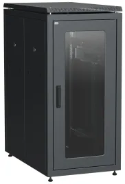 ITK Шкаф сетевой 19" LINEA N 28U 600х1000 мм стеклянная передняя дверь черный