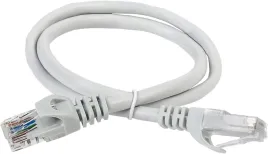 ITK RJ45(m) - RJ45(m) Cat. 6A U/UTP PVC 1м серый