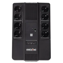 ИБП МАСТЕР 600, 600/360 ВА/Вт, LED, USB, RJ11/RJ45, SCHUKOx8/ line-int