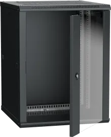 Шкаф LINEA W 18U 600x600 мм дверь стекло, RAL9005