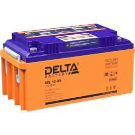 Батарея DELTA серия GEL, GEL 12-65, напряжение 12В, емкость 65Ач (разр