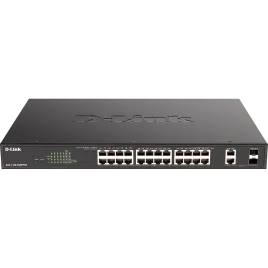 Коммутатор/ EasySmart L2 Switch 24х1000Base-T PoE, 2xCombo 1000Base-T/
