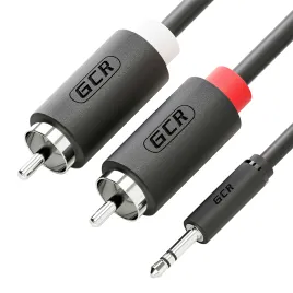 Кабель-переходник Greenconnect 5.0m аудио jack 3,5mm  /  2 х RCA
