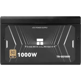 Блок питания 1000W/ Power Supply Thermalright, 1000W 80+ Gold (ATX, 3.1, PCIe 5.1, Full modular, 1x24(20+4)pin 600mm, 2xCPU 8(4+4)pin 650mm, 3xPCIe*2 8(6+2)pin 650+150mm, 1x12V-2x6, 7xSATA, 6xMOLEX4pin, Active, 120x120mm, 150x140x85mm, APFC, black)