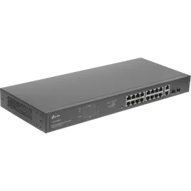 Коммутатор/ 18-port Gigabit PoE Smart switch, 16 RJ45 PoE ports 10/100