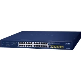 коммутатор/ PLANET GS-4210-24T4S IPv4/IPv6, 24-Port 10/100/1000T + 4-Port 100/1000X SFP...