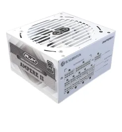 Блоки питания/ Power Supply Raijintek AMPERE II 850, 850W 80+ Platinum (ATX, 3.1, PCIe 5.1, Full-modular, 1x24(20+4)pin, 2x4+4-pin CPU, 3x6+2-pin PCIe, 1x12V(2x6), 10xSATA3, 5xMolex, Active, 120x120mm, 150x140x86mm, APFC, white)