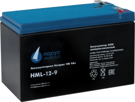 Battery Parus Electro, HML-12-9, 12V, 9Ah