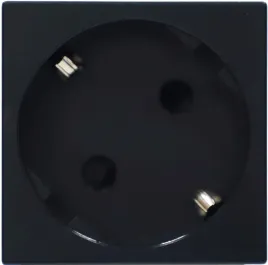 Donel Розетка 2К+З нем.ст., 45 гр., с з/ш, черн. (45х45мм), серия (тип) DF6