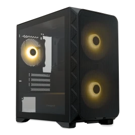 Корпус без блока питания/ Case HSPD M321, Mesh Mini-tower, Black, slid
