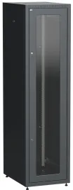 ITK LINEA E 42U 600х800мм стекл. пер. дв. задн. метал. чер.