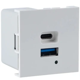 Donel USB зарядное устройство, 3A , 65W, Type A + C, 2 мод., бел. (45х