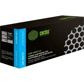 Картридж лазерный Cactus CSP-W2071A голубой (700стр.) для HP Color