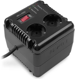 Стабилизатор SVEN VR-L1000, релейный, 320вт, 184-285в, 2 евророзетки,