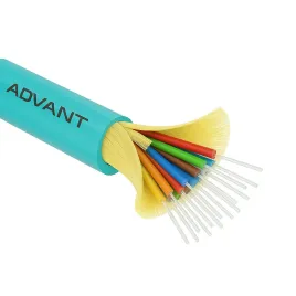 Волоконно-оптический кабель ADVANT ADVOM3-FO16-UV-LA, тип волокна MM 50/125 (OM3), количество волокон: 16, среда использования: Внутренняя/Внешняя, внешняя оболочка: LSZH, цвет: Бирюзовый. Внешний диаметр: 7,1