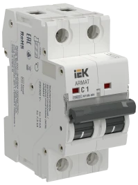 ARMAT Авт. выкл. без тепл. расц. M10N-MA 2P C 1А IEK