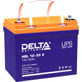 Батарея DELTA серия HRL-X, HRL 12-33 X, напряжение 12В, емкость 33Ач (