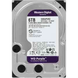 Жесткий диск/ HDD WD SATA3 6TB Purple Surveillancer 5400 RPM 256Mb 1 year warranty