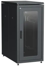 ITK LINEA N 24U 600х1000мм стек. пер. дв. чер.
